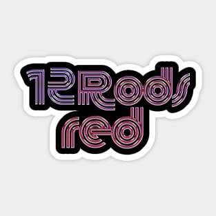 Red 12rods Sticker